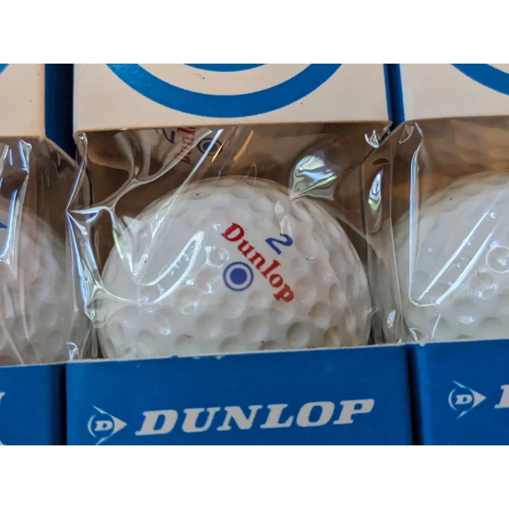 Vtg Dunlop Maxfli Blue Max Golf Balls 4 Boxes of 3 Each 12 total Red Bag NEW